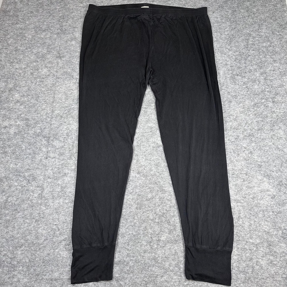 LL Bean Silk Long Underwear Women 3X Black Base Layer Leggings